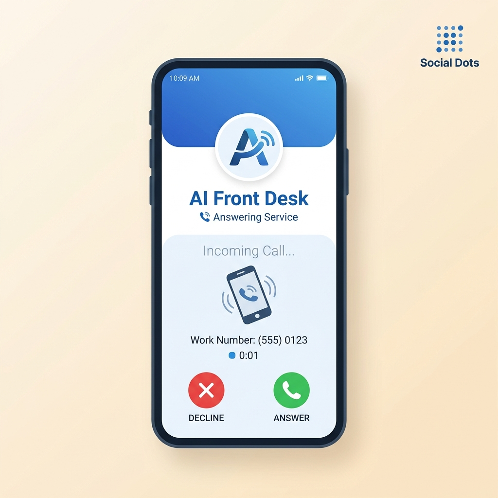 AI Front Desk answering incoming calls